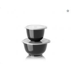 Rosti - NEW Margrethe bowls Set of 2 AND lids - Carbon black - Home and Kitchen